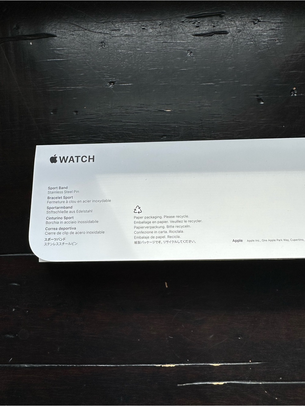 Official Apple Watch Sport Band 40mm Starlight (Cream) S/M Stainless Steel Pin - Picture 3 of 6